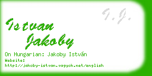 istvan jakoby business card