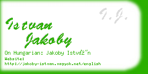 istvan jakoby business card